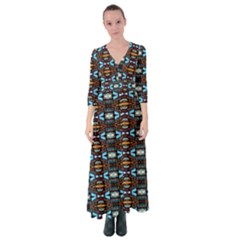 Abstract 15 Button Up Maxi Dress