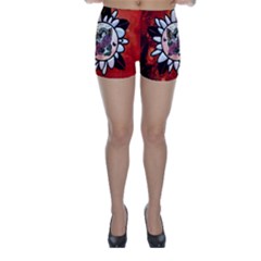 Wonderful Fairy With Butterflies And Roses Skinny Shorts