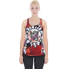 Wonderful Fairy With Butterflies And Roses Piece Up Tank Top