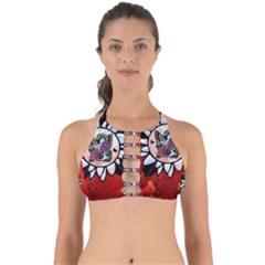 Wonderful Fairy With Butterflies And Roses Perfectly Cut Out Bikini Top