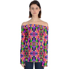 Abstract 16 Off Shoulder Long Sleeve Top by ArtworkByPatrick