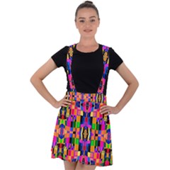 Abstract 16 Velvet Suspender Skater Skirt