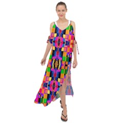 Abstract 16 Maxi Chiffon Cover Up Dress by ArtworkByPatrick