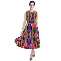 Abstract 16 Round Neck Boho Dress