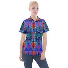 Abstract 17 Women s Short Sleeve Pocket Shirt