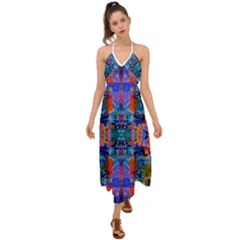 Abstract 17 Halter Tie Back Dress 