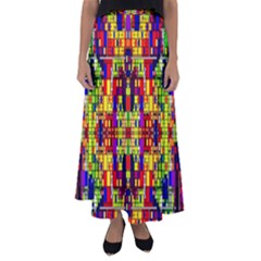 Abstract 19 Flared Maxi Skirt by ArtworkByPatrick