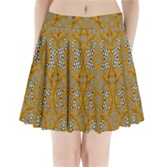 A Star In Golden Juwels Pleated Mini Skirt by pepitasart