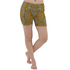 A Star In Golden Juwels Lightweight Velour Yoga Shorts by pepitasart