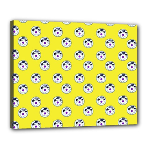 English Breakfast Yellow Pattern Canvas 20  X 16  (stretched) by snowwhitegirl