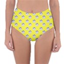 English Breakfast Yellow Pattern Reversible High-Waist Bikini Bottoms View1