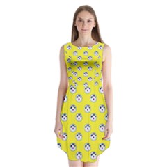 English Breakfast Yellow Pattern Sleeveless Chiffon Dress   by snowwhitegirl