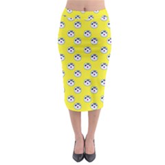 English Breakfast Yellow Pattern Midi Pencil Skirt by snowwhitegirl