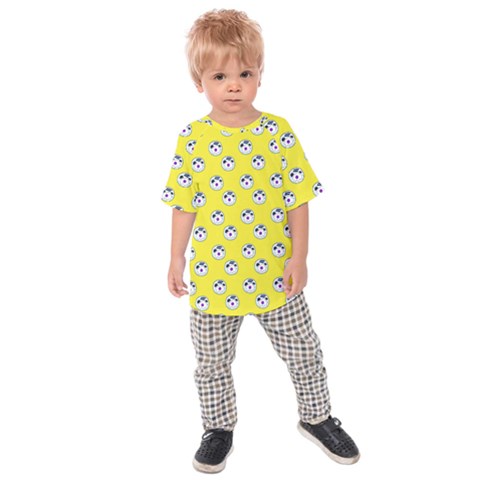 English Breakfast Yellow Pattern Kids  Raglan Tee by snowwhitegirl