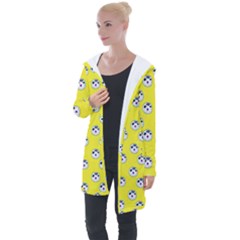 English Breakfast Yellow Pattern Longline Hooded Cardigan by snowwhitegirl