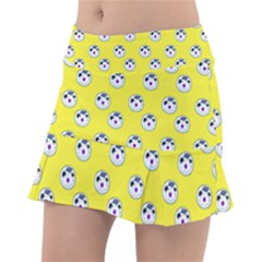 English Breakfast Yellow Pattern Tennis Skirt by snowwhitegirl