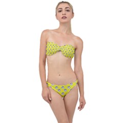 English Breakfast Yellow Pattern Classic Bandeau Bikini Set by snowwhitegirl