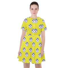 English Breakfast Yellow Pattern Sailor Dress by snowwhitegirl