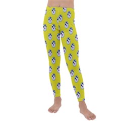 English Breakfast Yellow Pattern Kids  Lightweight Velour Leggings by snowwhitegirl