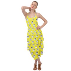 English Breakfast Yellow Pattern Layered Bottom Dress