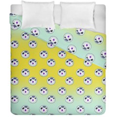 English Breakfast Yellow Pattern Mint Ombre Duvet Cover Double Side (california King Size) by snowwhitegirl