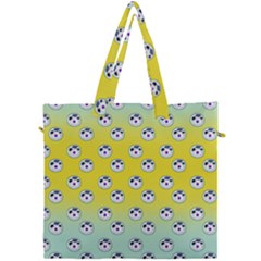 English Breakfast Yellow Pattern Mint Ombre Canvas Travel Bag by snowwhitegirl