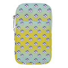 English Breakfast Yellow Pattern Mint Ombre Waist Pouch (small)