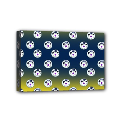 English Breakfast Yellow Pattern Blue Ombre Mini Canvas 6  X 4  (stretched) by snowwhitegirl