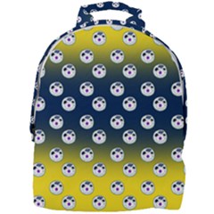 English Breakfast Yellow Pattern Blue Ombre Mini Full Print Backpack by snowwhitegirl