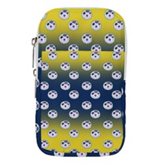 English Breakfast Yellow Pattern Blue Ombre Waist Pouch (large)