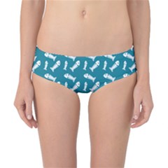 Fish Teal Blue Pattern Classic Bikini Bottoms by snowwhitegirl