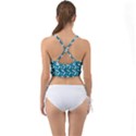 Fish Teal Blue Pattern Mini Tank Bikini Top View2