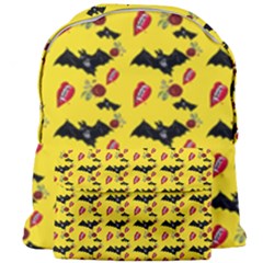 Bat Rose Lips Yellow Pattern Giant Full Print Backpack by snowwhitegirl