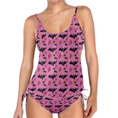 Bat Rose Lips Pink Pattern Tankini Set by snowwhitegirl