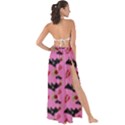 Bat Rose Lips Pink Pattern Maxi Chiffon Tie-Up Sarong View2