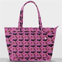 Bat Rose Lips Pink Pattern Back Pocket Shoulder Bag 