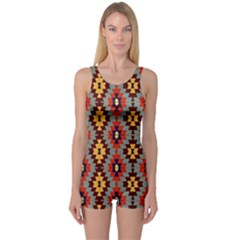 Abstract 18 One Piece Boyleg Swimsuit by ArtworkByPatrick