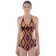 Abstract 18 Cut-out One Piece Swimsuit by ArtworkByPatrick