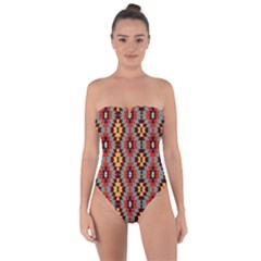 Abstract 18 Tie Back One Piece Swimsuit by ArtworkByPatrick