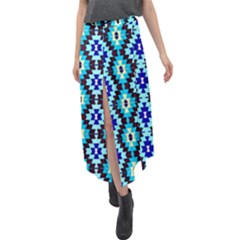 Abstract 18 1 Velour Split Maxi Skirt