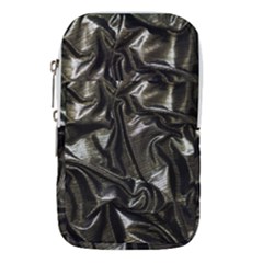 Metallic Silver Satin Waist Pouch (large)