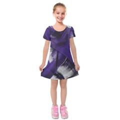 Violet Kids  Short Sleeve Velvet Dress