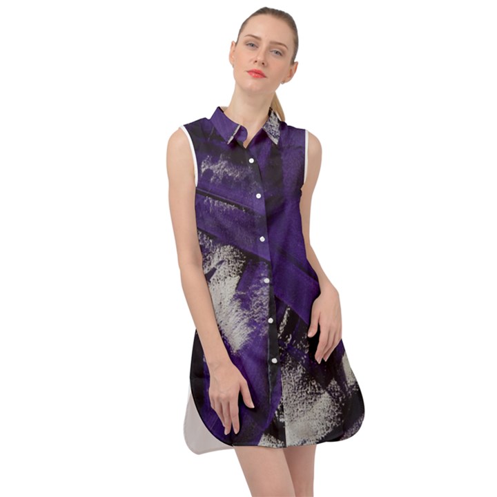 VIOLET Sleeveless Shirt Dress