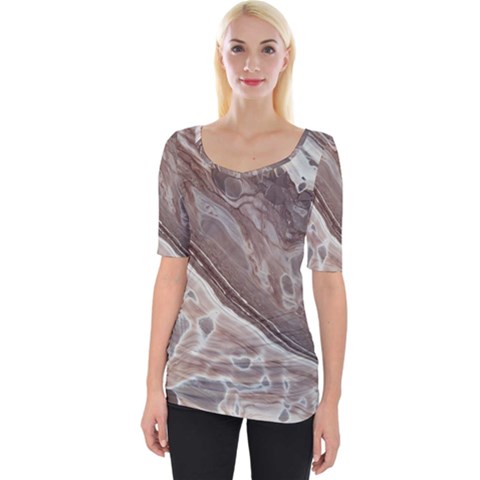 Mud Wide Neckline Tee by WILLBIRDWELL