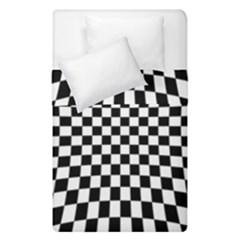 Illusion Checkerboard Black And White Pattern Duvet Cover Double Side (single Size) by Vaneshart