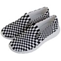 Illusion Checkerboard Black And White Pattern Men s Lightweight Slip Ons View2