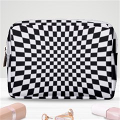 Illusion Checkerboard Black And White Pattern Make Up Pouch (medium) by Vaneshart