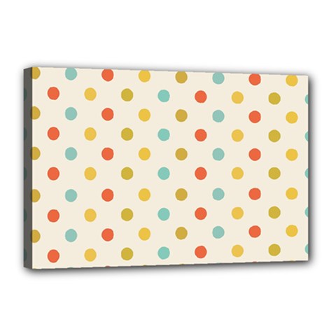 Polka Dots Dot Spots Canvas 18  X 12  (stretched) by Vaneshart