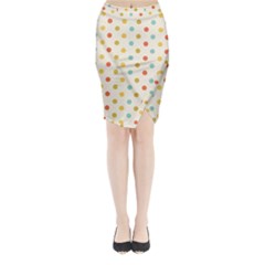 Polka Dots Dot Spots Midi Wrap Pencil Skirt by Vaneshart