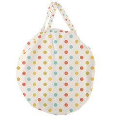 Polka Dots Dot Spots Giant Round Zipper Tote by Vaneshart